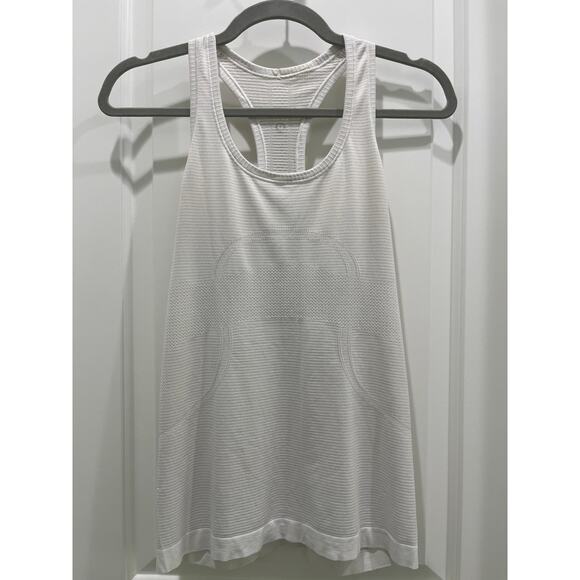 Lululemon White Swiftly Tech Racerback Tank Sz 6 - Picture 1 of 6